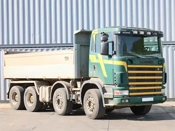Scania, R 124, 8x4, TŘÍSTRANNÉ SKLÁPĚN
