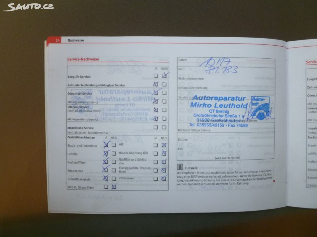 Seat Ibiza, 1,2 77kW, KOMBI, SERVISKA