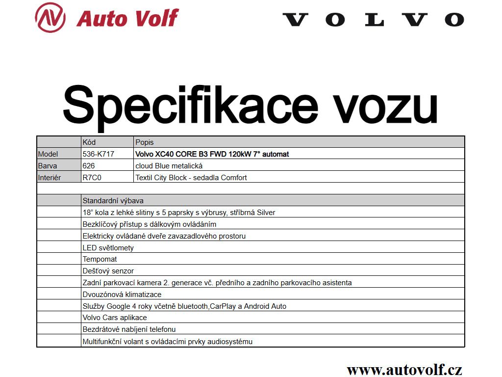 Volvo XC40, CORE B3 FWD 120kW - fotka 2