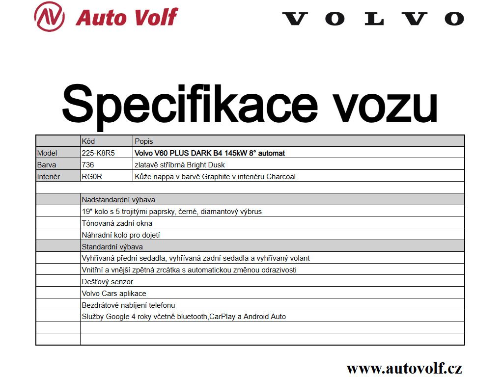 Volvo V60, PLUS DARK B4 FWD 145kW - fotka 2