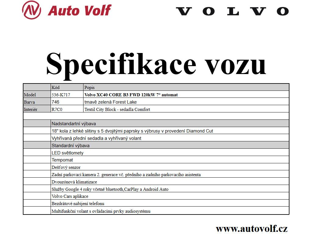 Volvo XC40, CORE B3 FWD 120kW - fotka 2