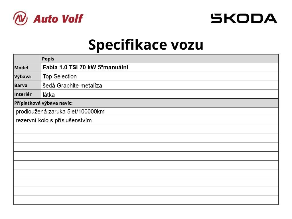 Škoda Fabia, Top Selection 1.0 TSI 70 kW - fotka 2