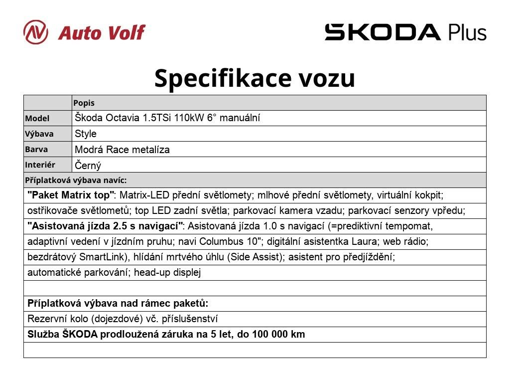 Škoda Octavia, Style 1.5 TSi 110 kW - fotka 2