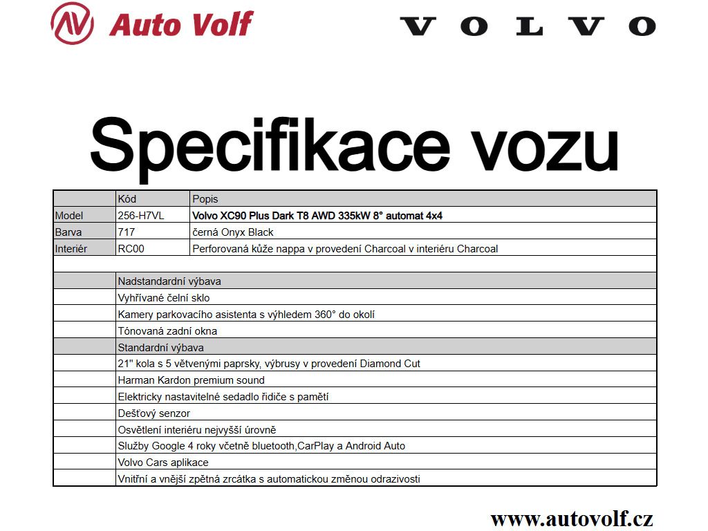 Volvo XC90, PLUS DARK T8 RECHARGE AWD 335k - fotka 2