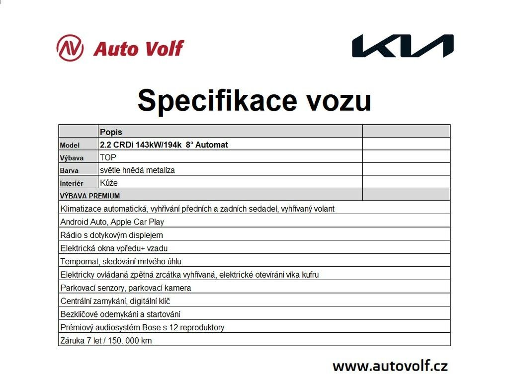 Kia Sorento, TOP 2,2 CRDi 143kW/194k, 4x4 - fotka 2