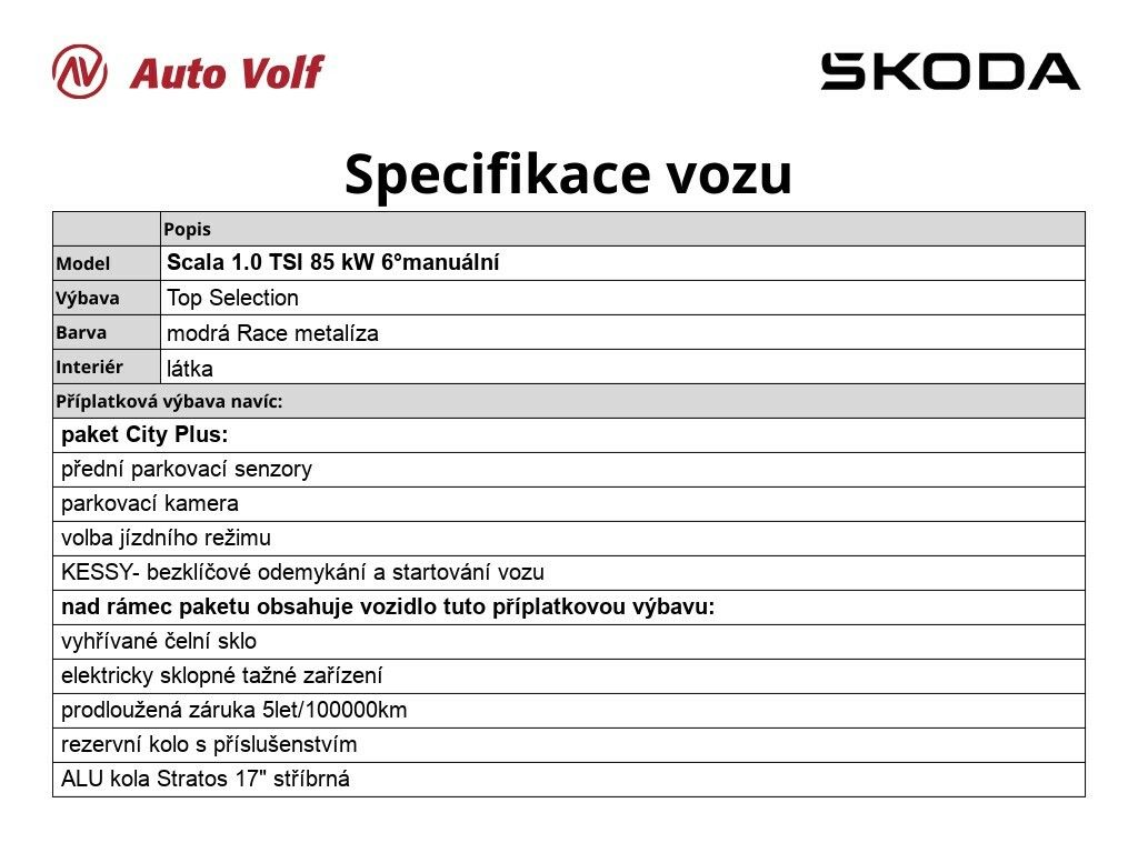 Škoda Scala, Top Selection 1.0 TSI 85 kW - fotka 2