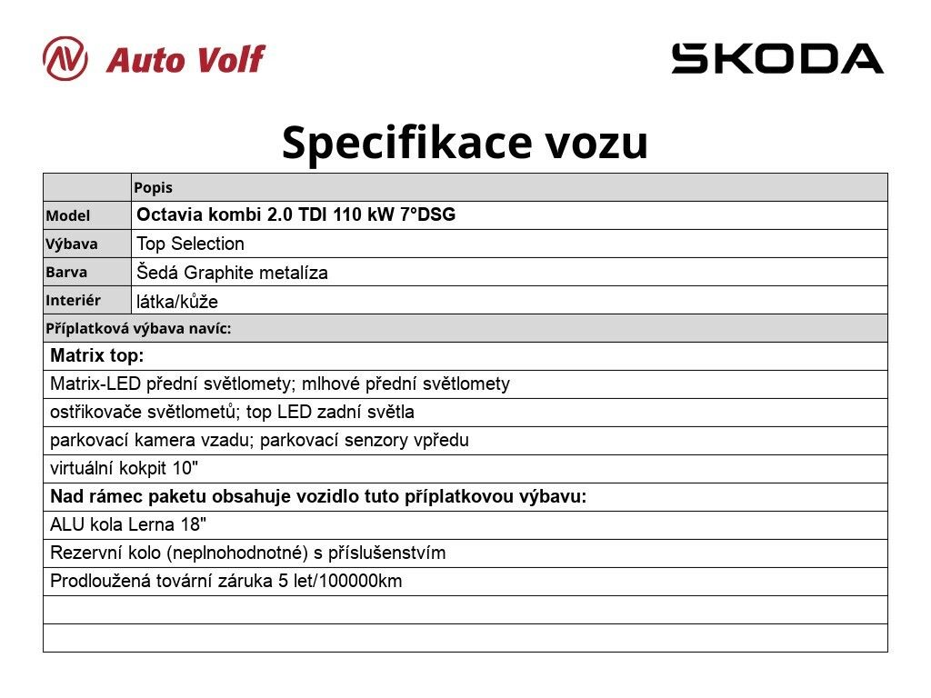 Škoda Octavia, Top Selection 2.0 TDI 110 kW - fotka 2