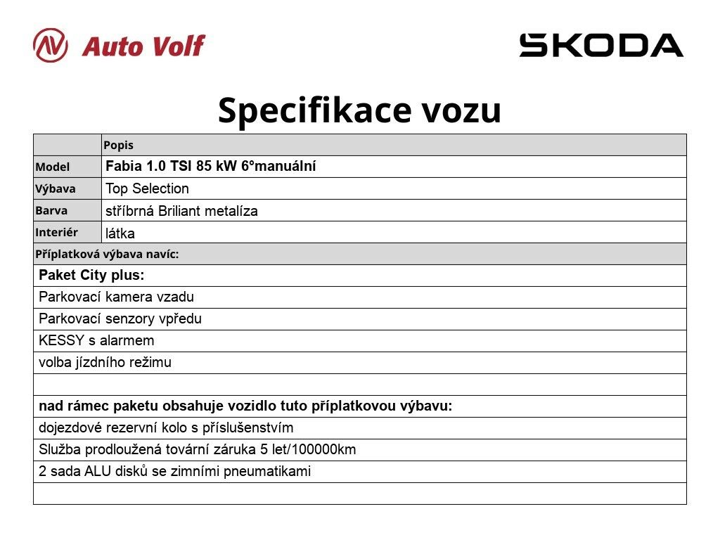 Škoda Fabia, Top Selection 1.0 TSI 85 Kw - fotka 2