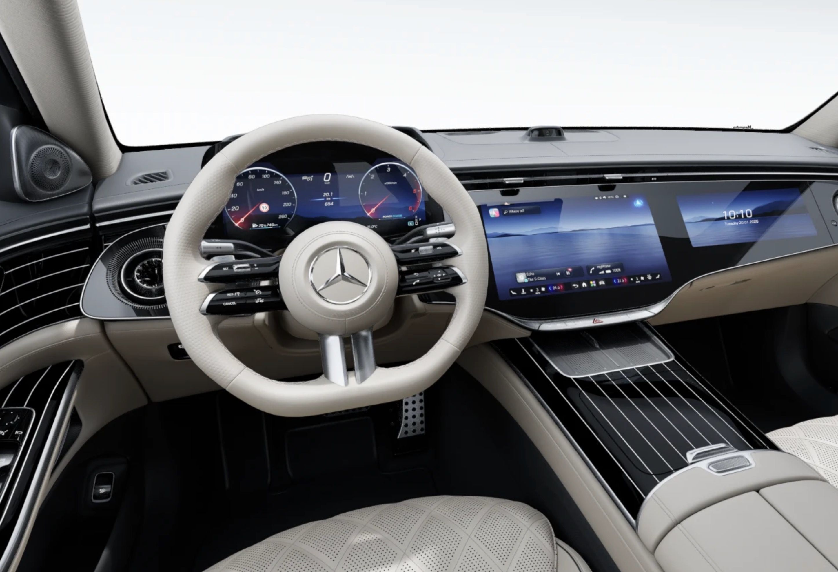 Mercedes-Benz Třídy S, 450d 4M AMG LONG | BÉŽOVÁ KŮŽE - fotka 2