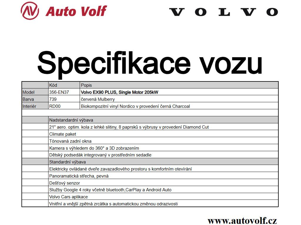 Volvo EX90, PLUS Single Motor RWD 205kW - fotka 2