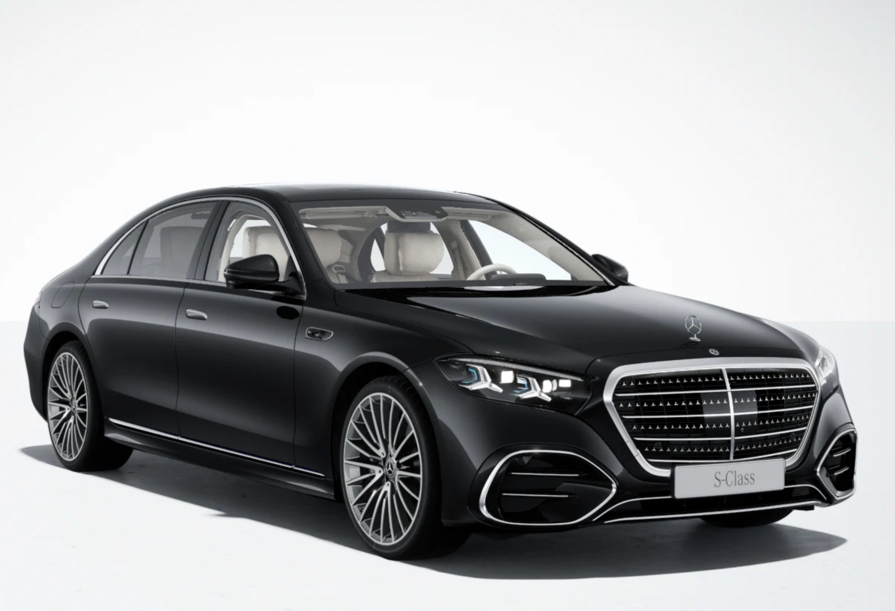Mercedes-Benz Třídy S, 450d 4M AMG LONG | BÉŽOVÁ KŮŽE