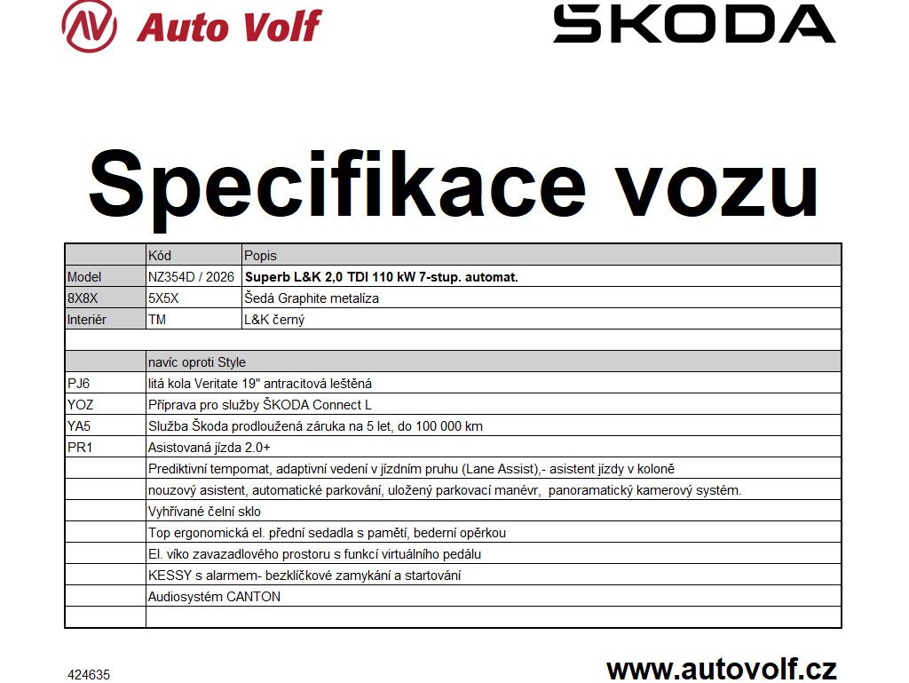 Škoda Superb, L&K 2,0TDI 110kW - fotka 2
