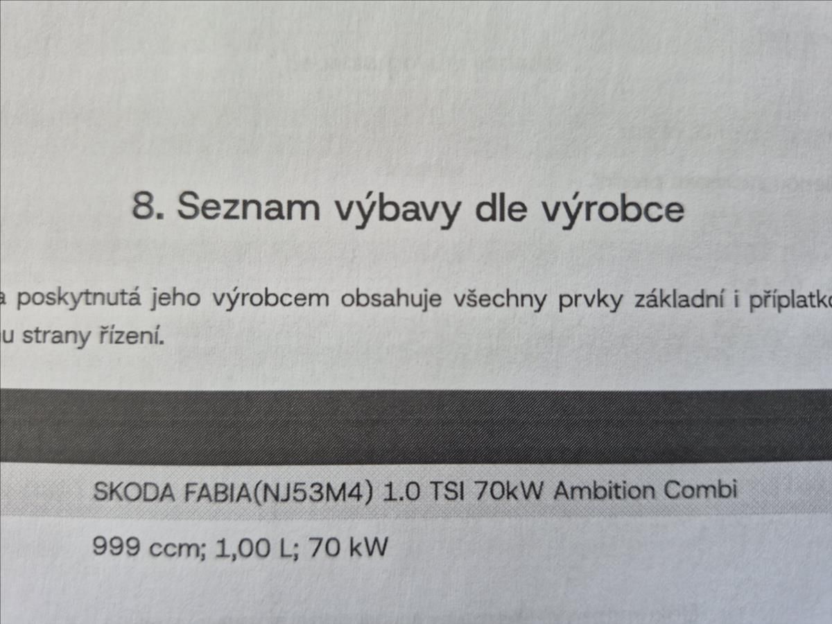 Škoda Fabia, 1,0 TSI ČR AMB NAVI TAŽNÉ - fotka 4