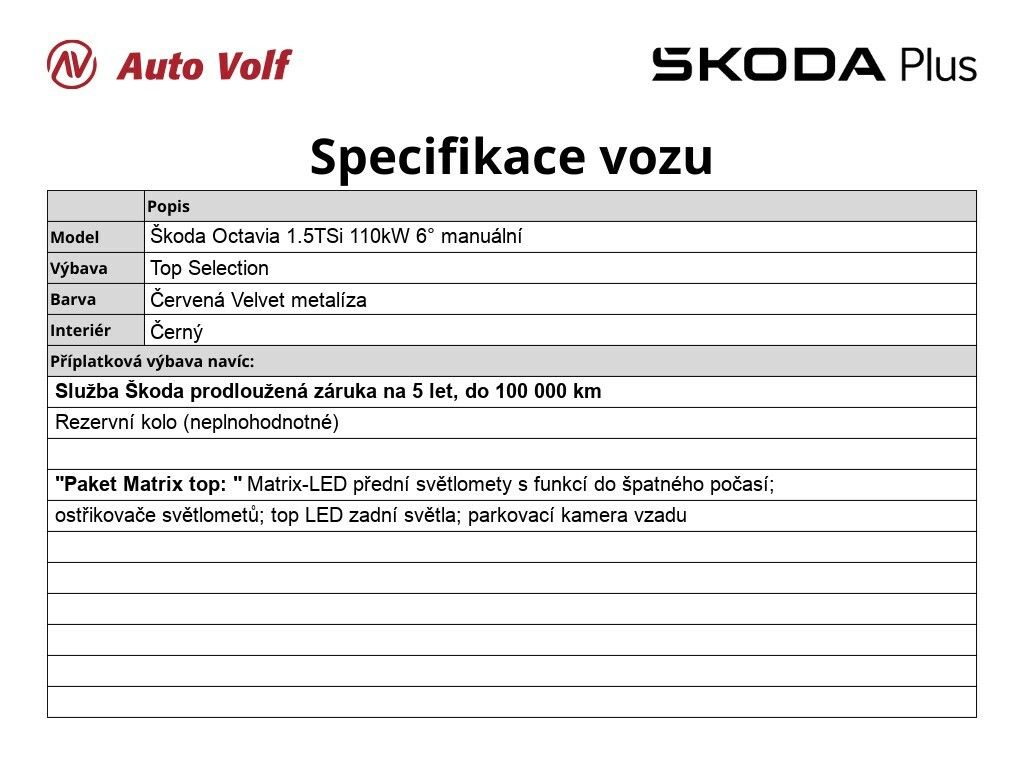 Škoda Octavia, Top Selection 1.5 TSi 110 kW - fotka 2
