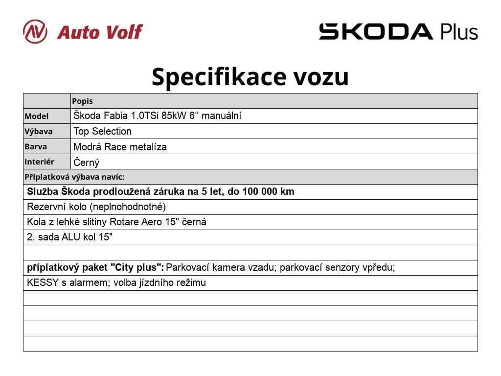 Škoda Fabia, Top Selection 1.0 TSi 85 kW - fotka 2