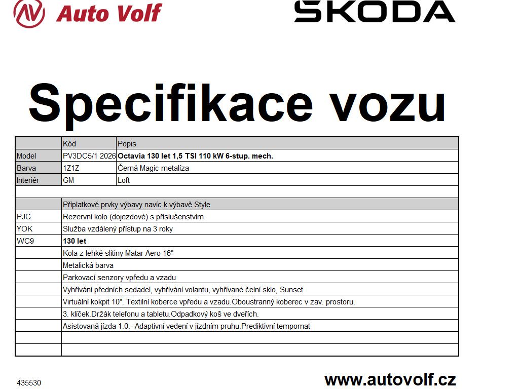 Škoda Octavia, 130LET 1,5TSI 110kW - fotka 2
