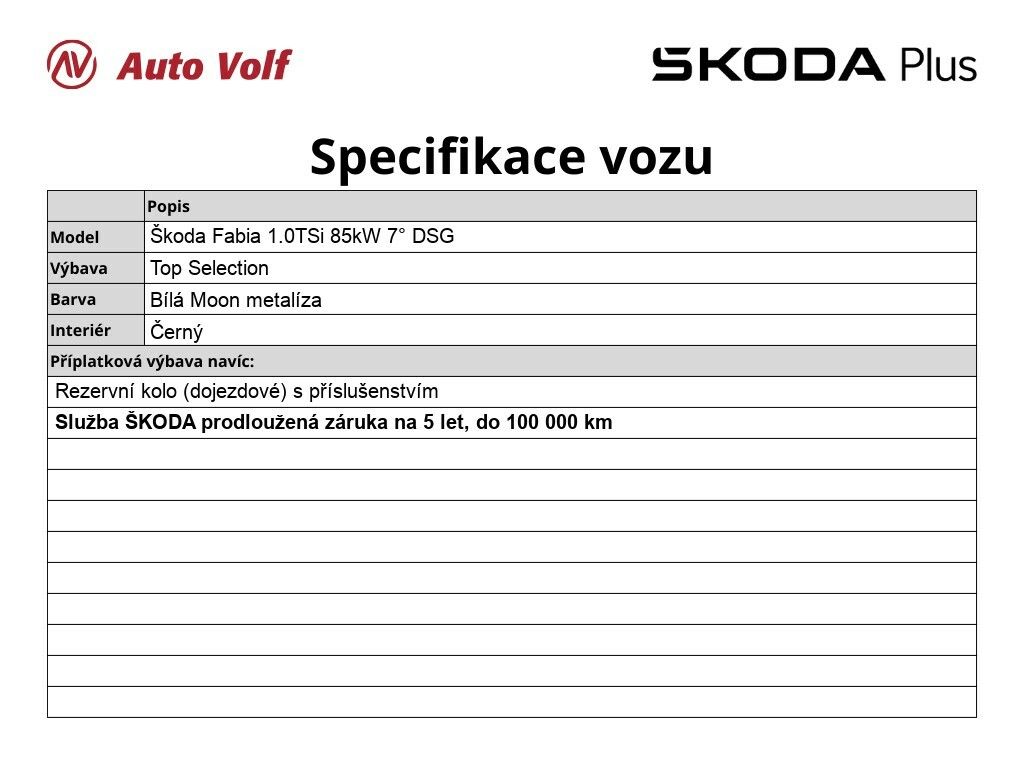 Škoda Fabia, Top Selection 1.0 TSi 85 kW - fotka 2
