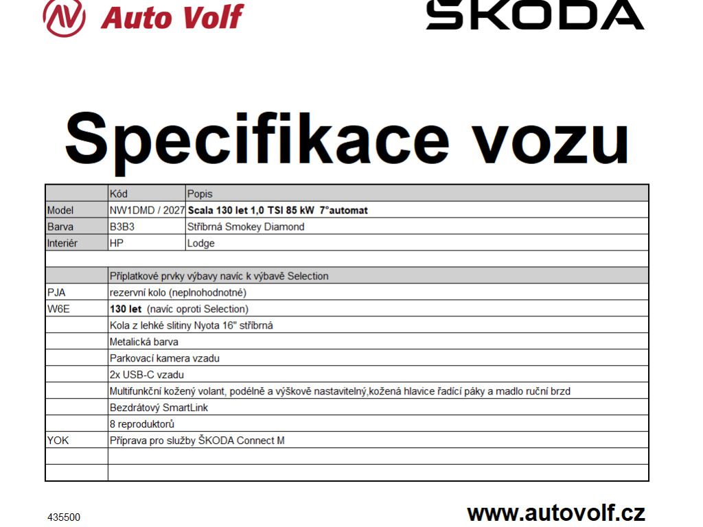 Škoda Scala, 130LET 1,0TSI 85kW - fotka 2