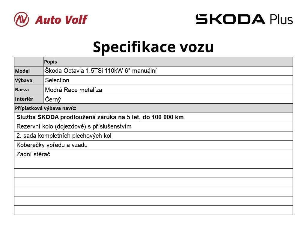 Škoda Octavia, Selection 1.5 TSi 110 kW - fotka 2