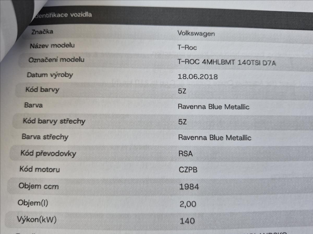 Volkswagen T-Roc, 2,0 TSI R-LINE DSG 4x4 PŘÍPRAV - fotka 6