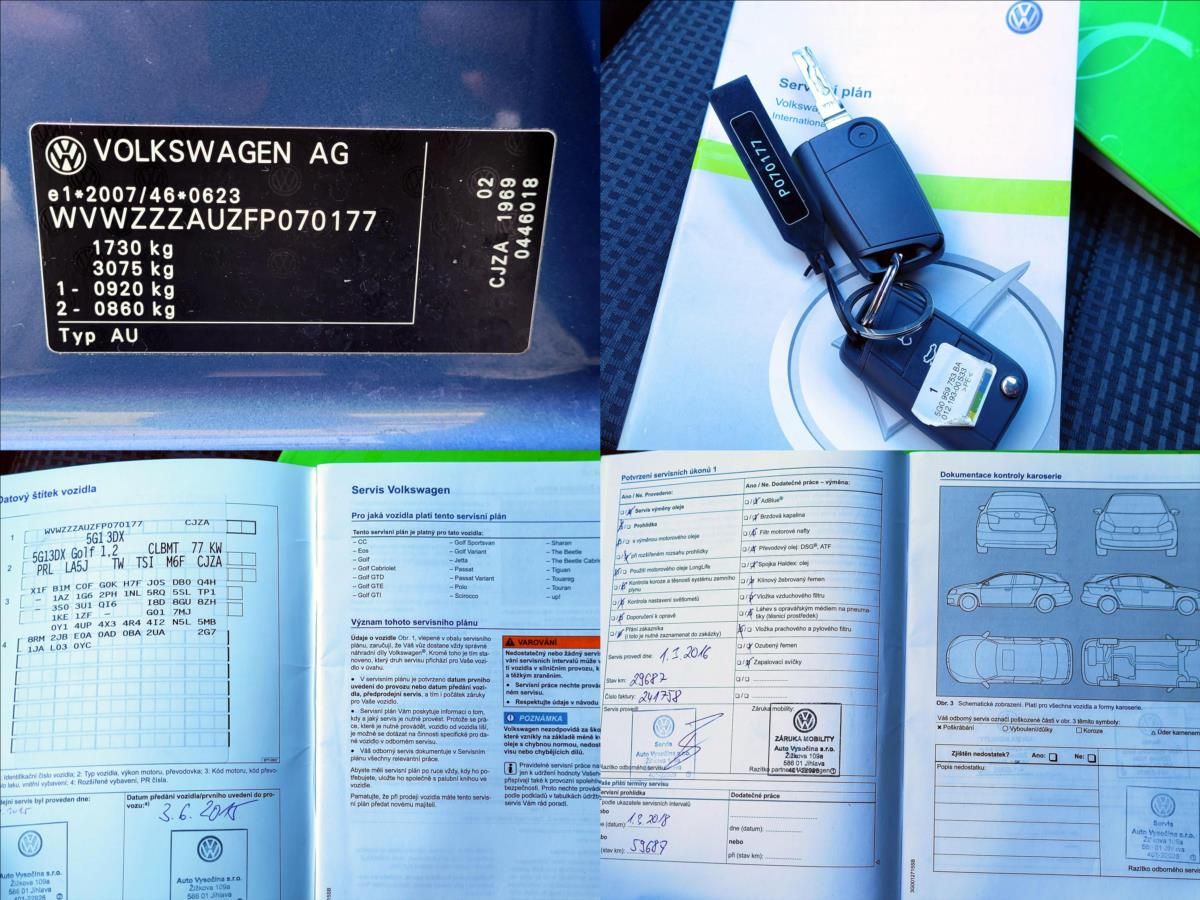 Volkswagen Golf, 1,2 CZ, VÝBAVA, SERV.KN.CEBIA - fotka 5