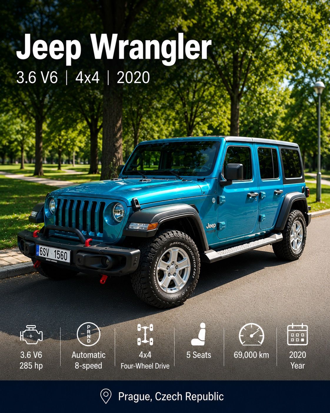 Jeep Wrangler, 2020, 3.6L V6, Hard TOP