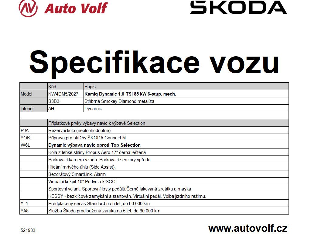 Škoda Kamiq, Dynamic 1,0TSI 85kW - fotka 2