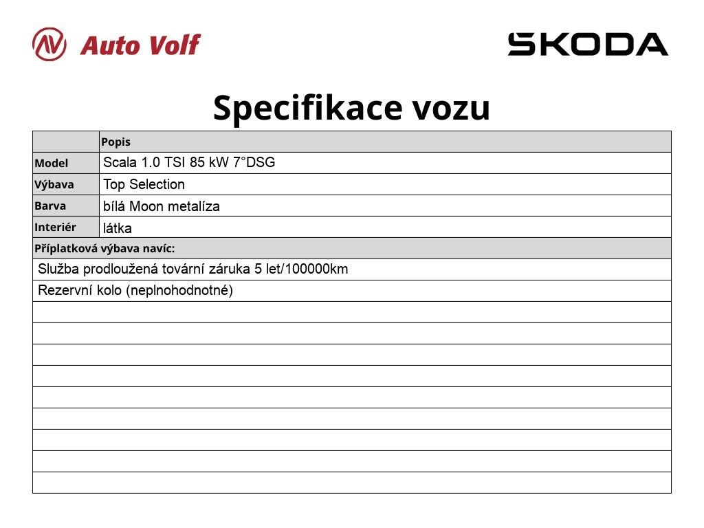 Škoda Scala, Top Selection 1.0 TSI 85 Kw - fotka 2