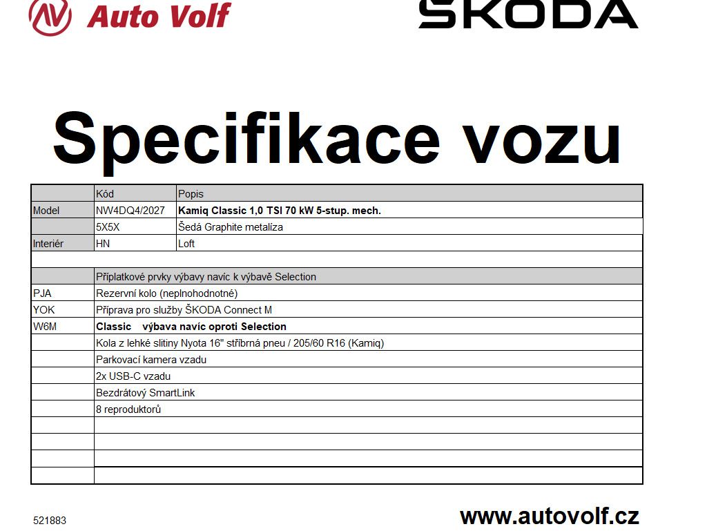 Škoda Kamiq, Classic 1,0TSI 70kW - fotka 2