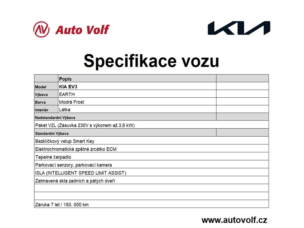 Kia EV3, EARTH elektromotor 150kW/204k - fotka 2