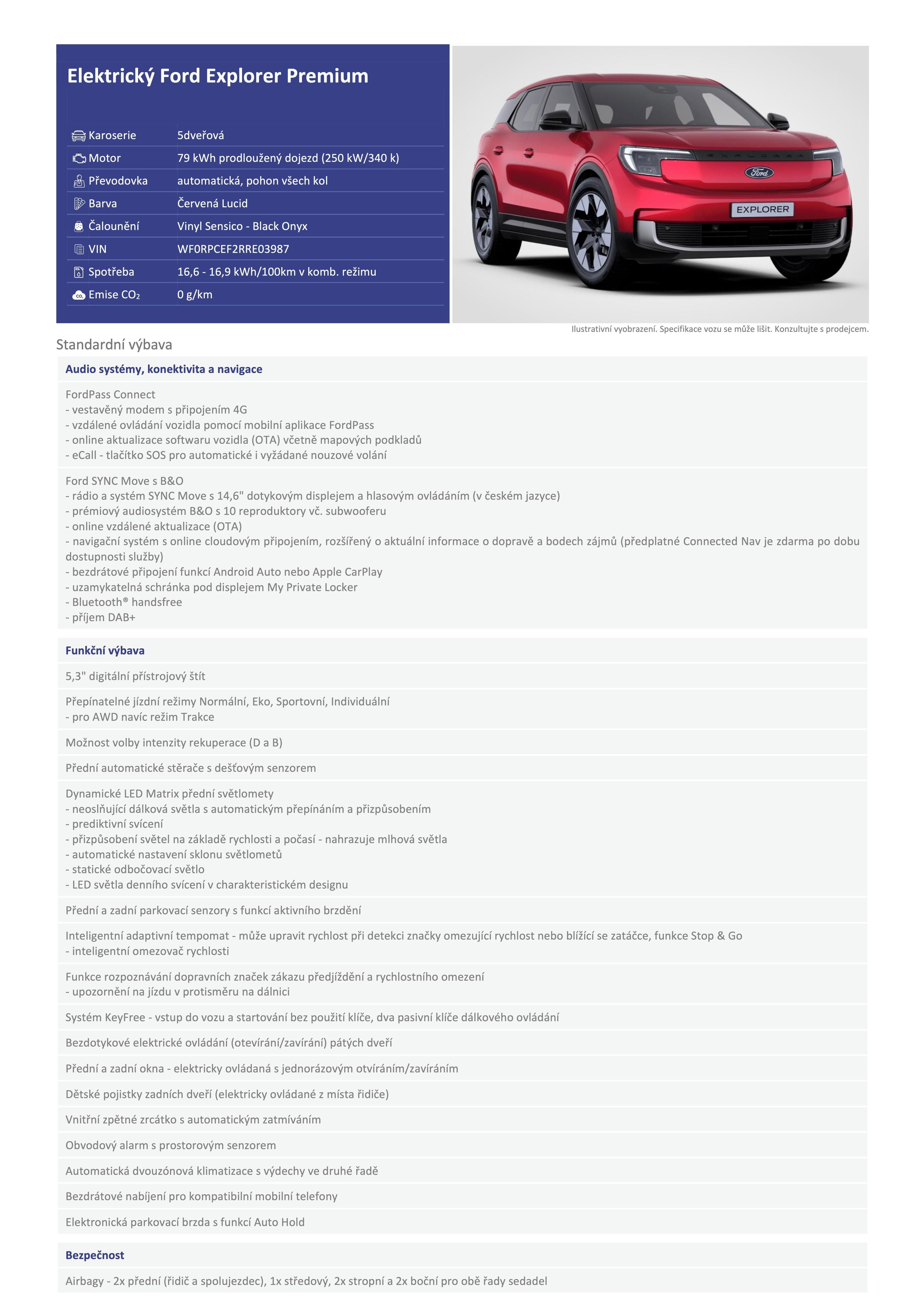 Ford Explorer, EL 79kWh AWD 2025 ČR Dealer - fotka 6