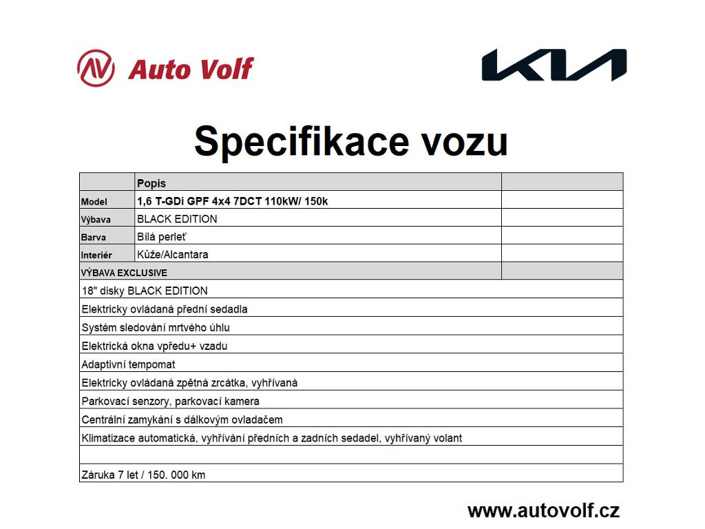 Kia Sportage, BLACK EDITION 1,6 T-GDi GPF 7D - fotka 2