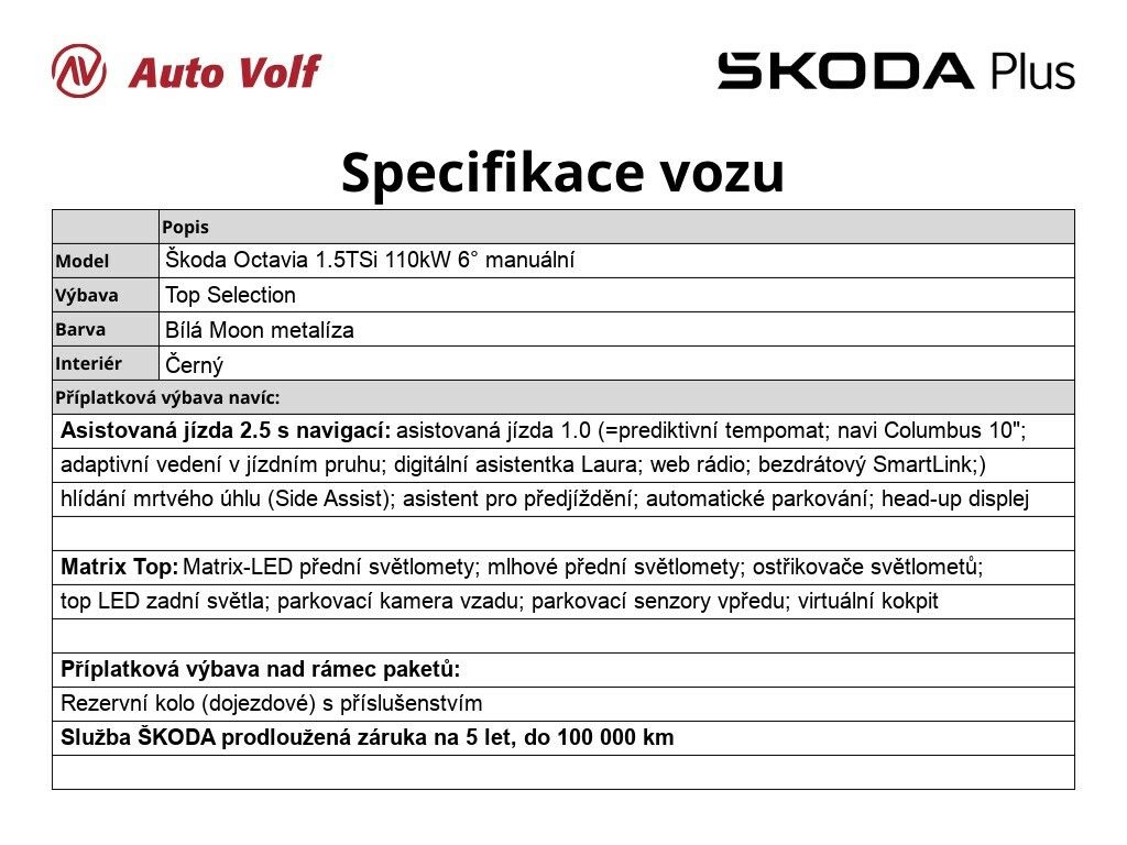 Škoda Octavia, Top Selection 1.5 TSi 110 kW - fotka 2