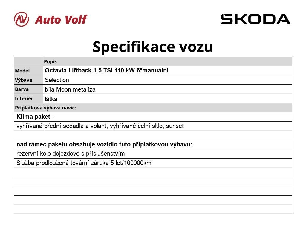 Škoda Octavia, Selection 1.5 TSI 110 kW - fotka 2
