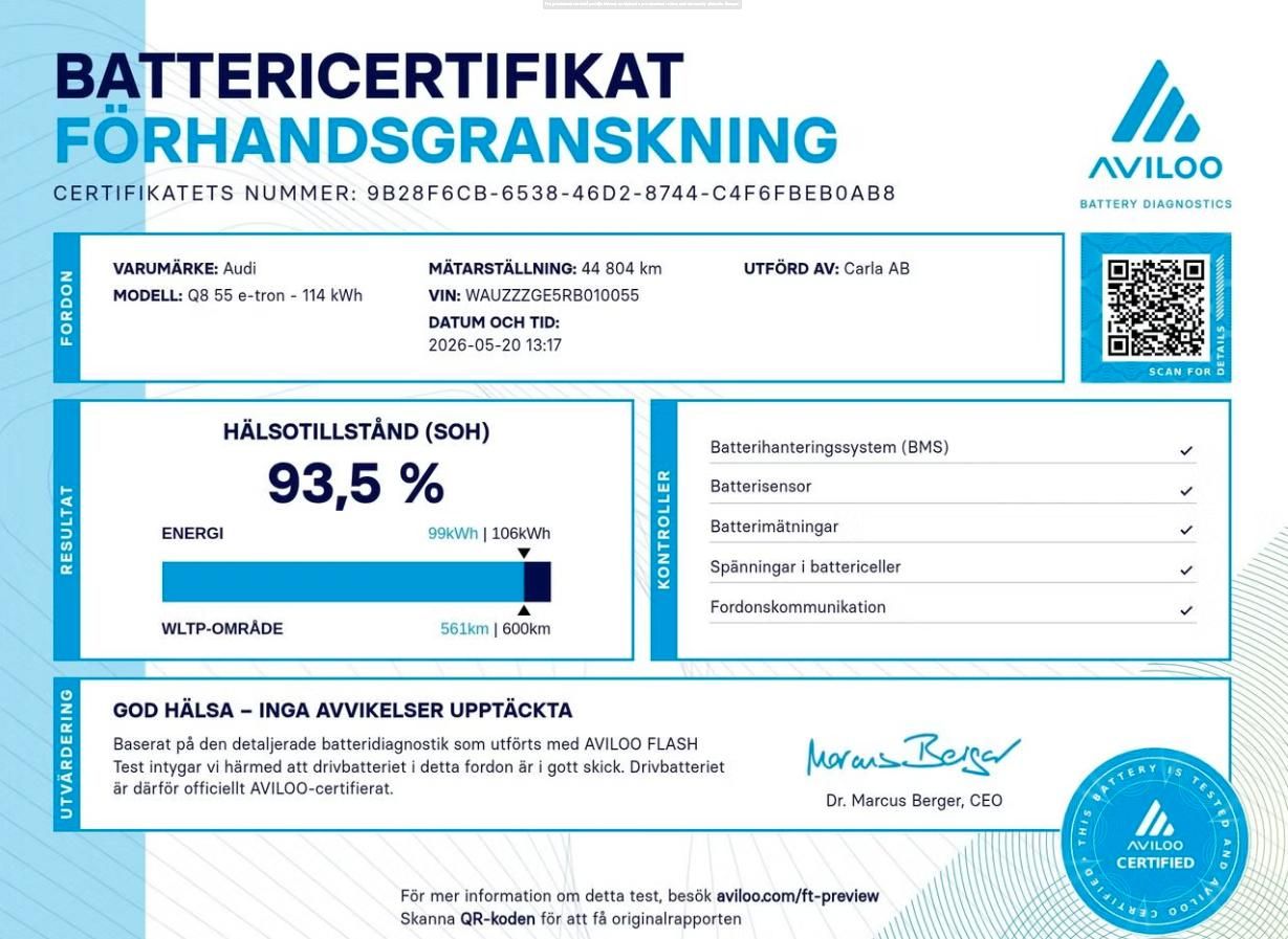 Audi Q8 e-tron, 55 SoH 93% Q 360k Tažné Pano. - fotka 2