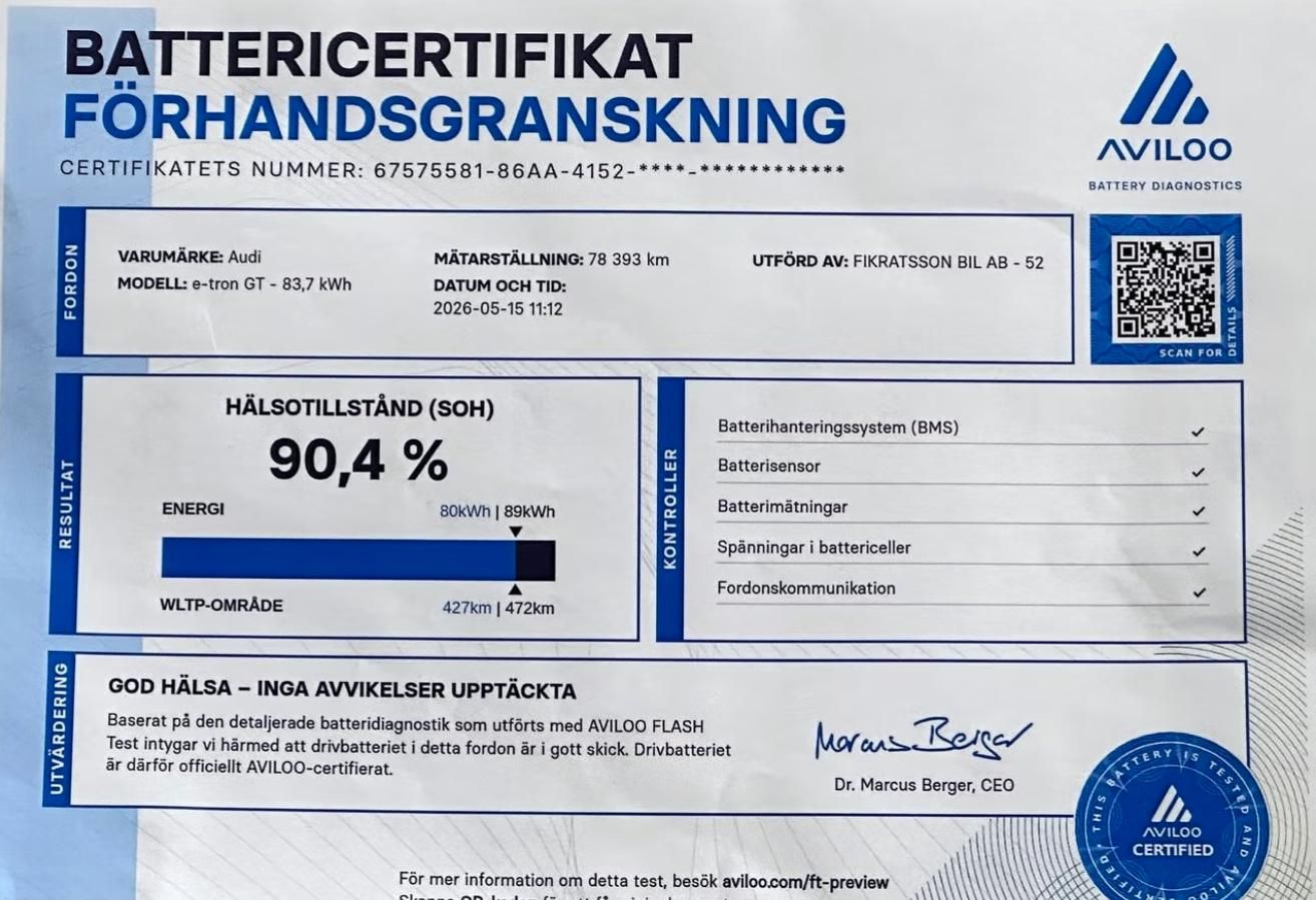 Audi e-tron GT, Q SoH 90% 360k Panorama Matrix - fotka 3