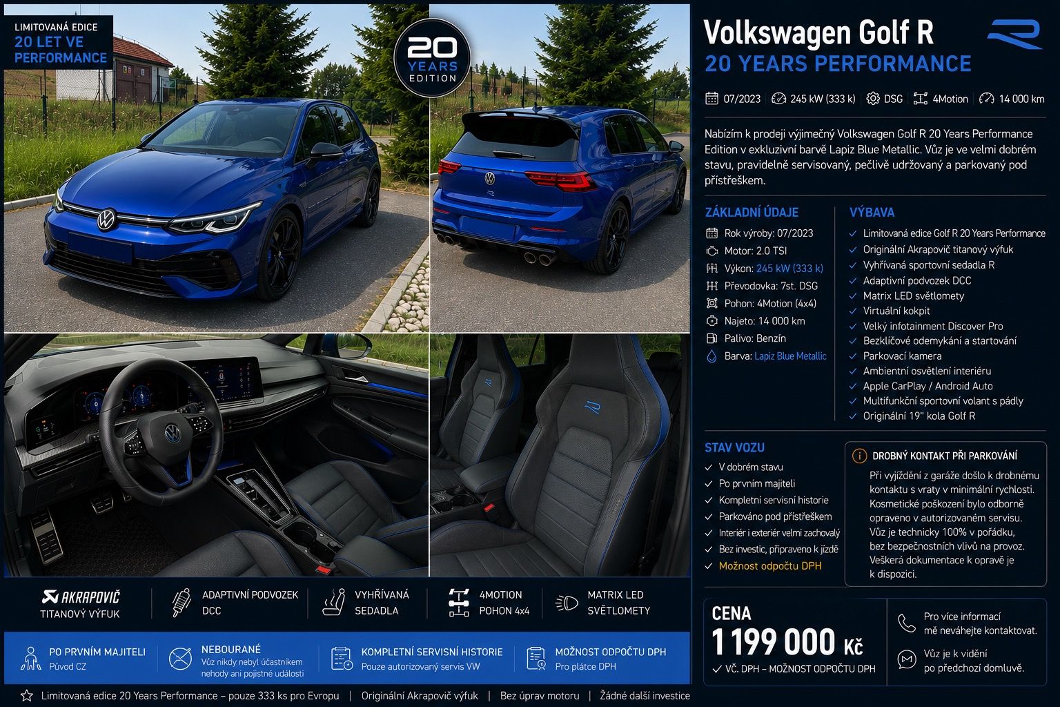 Volkswagen Golf, R 20 Years Performance 245kw