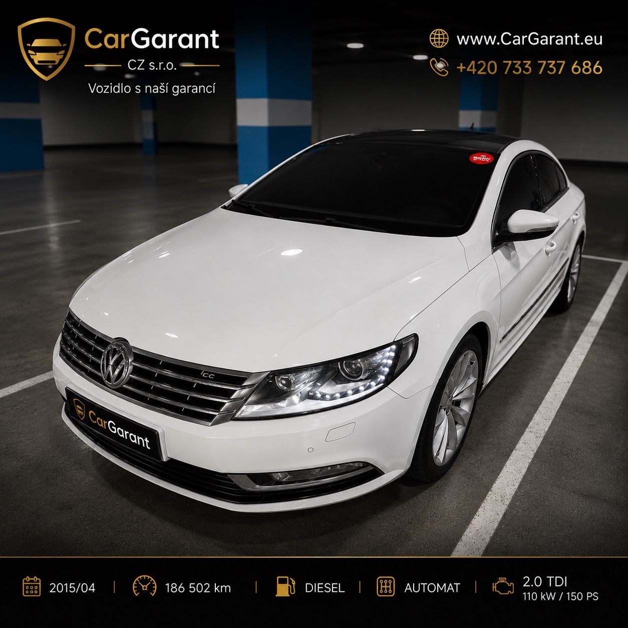 Volkswagen CC, 2.0TDI 130KW,DSG,LED,DPH,PANOR - fotka 3