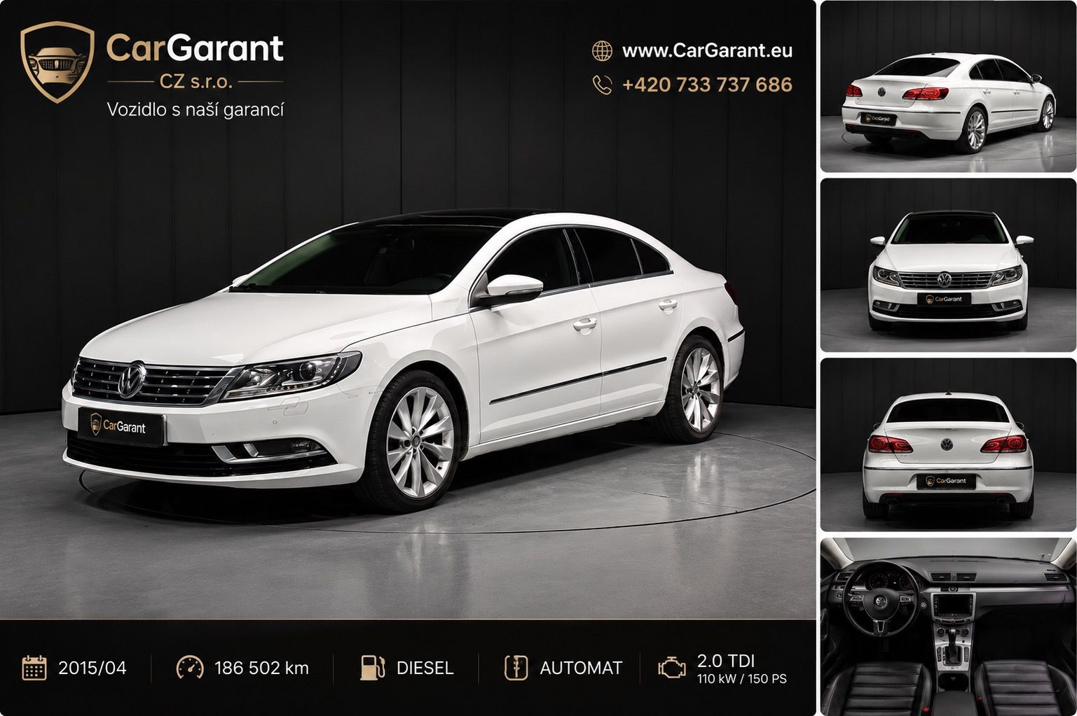 Volkswagen CC, 2.0TDI 130KW,DSG,LED,DPH,PANOR