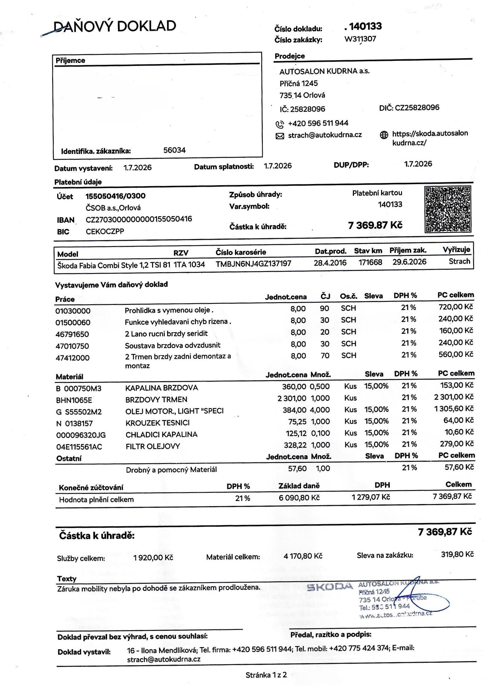 Škoda Fabia, 1.2 TSI  1.MAJITEL - fotka 2
