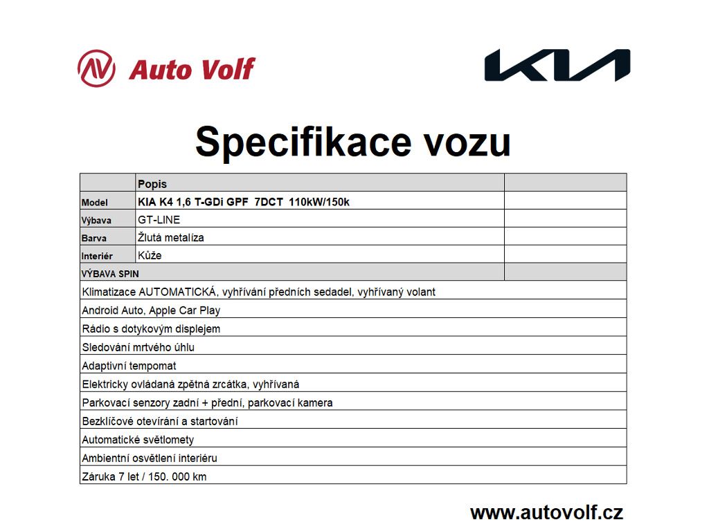 Kia K4, GT-LINE 1,6 T-GDi GPF 7DCT 132 - fotka 2