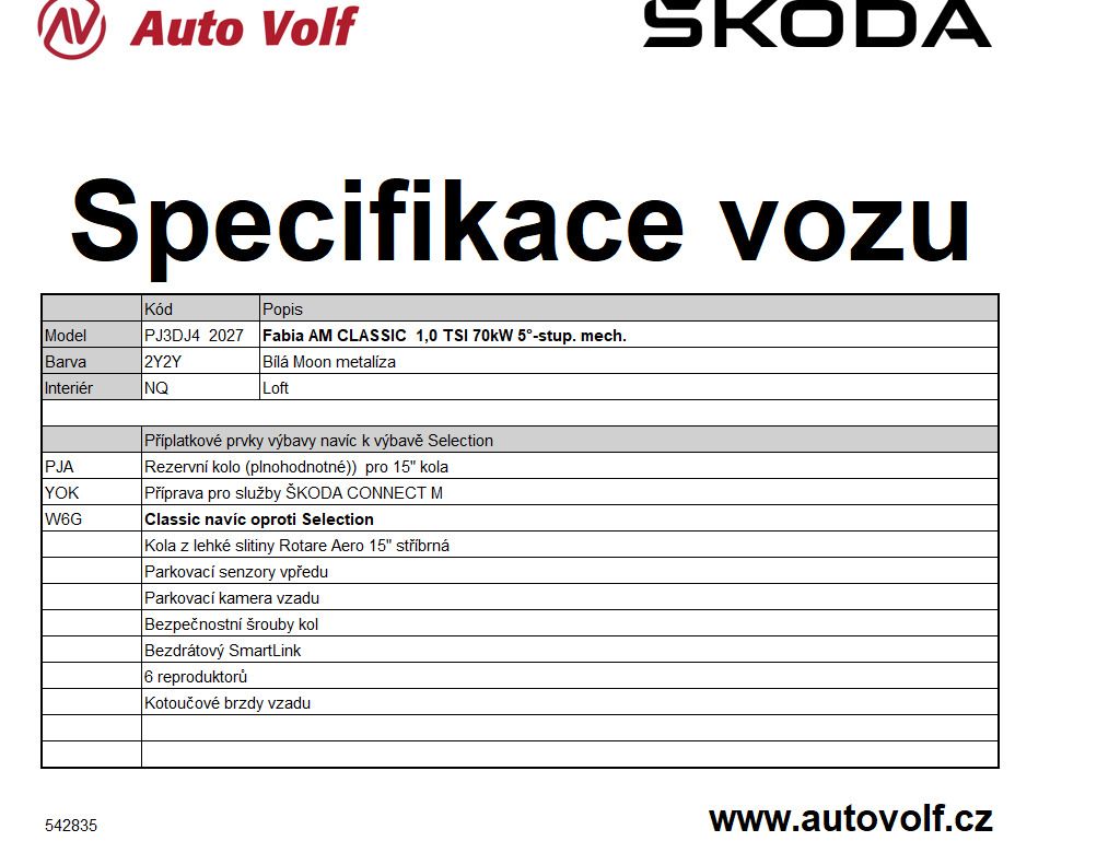 Škoda Fabia, Classic 1,0TSI 70kW - fotka 2