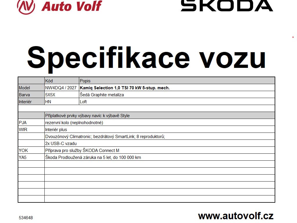 Škoda Kamiq, Selection 1,0TSI 70kW - fotka 2