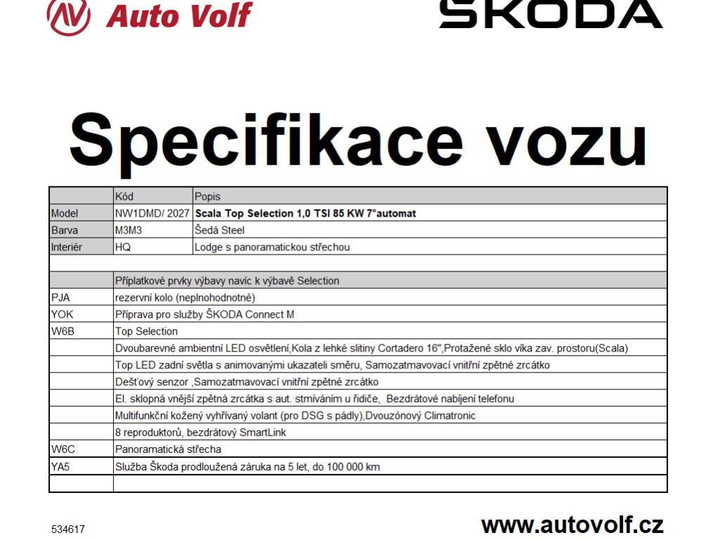 Škoda Scala, Top Selection 1,0TSI 85kW - fotka 2