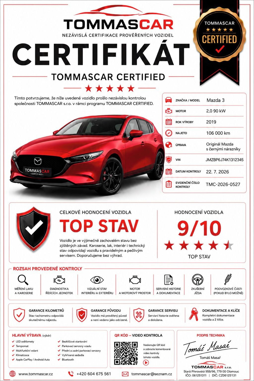 Mazda 3, Comfort+,Top stav,servis Mazda - fotka 3