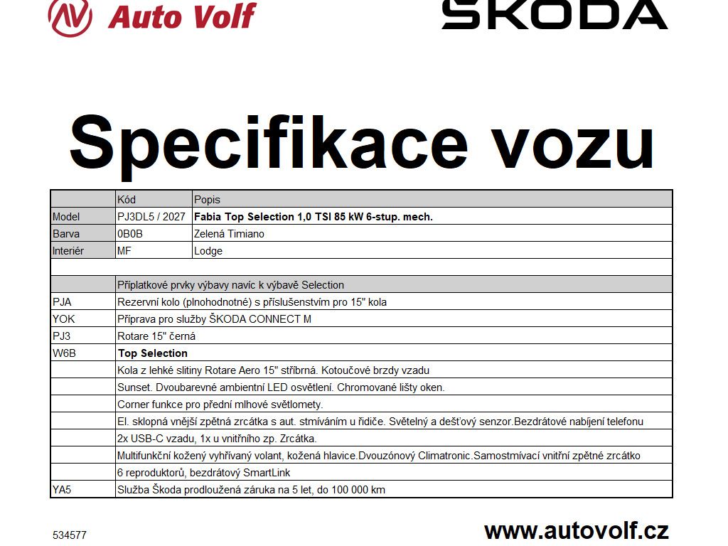 Škoda Fabia, Top Selection 1,0TSI 85kW - fotka 2