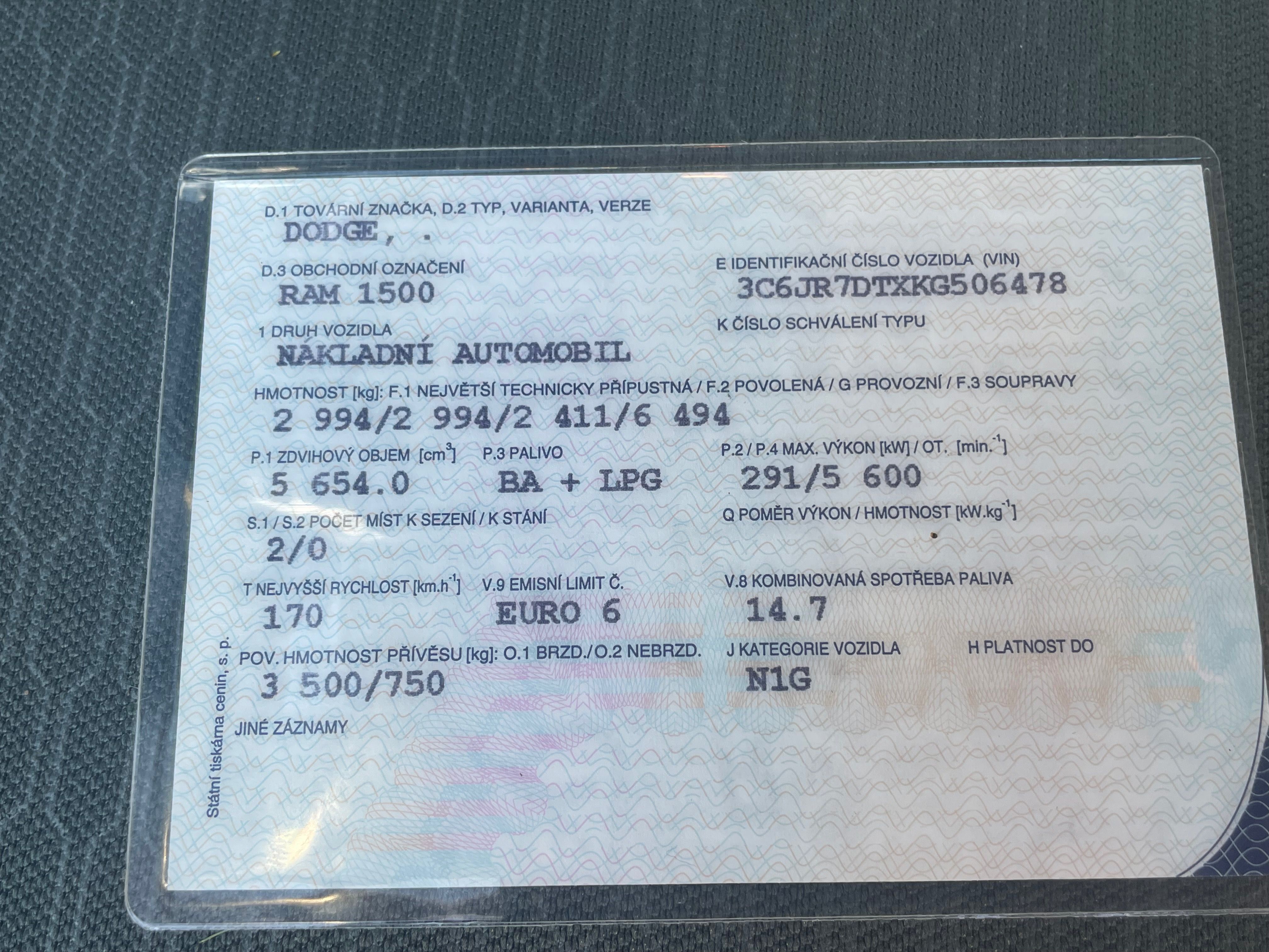 Dodge Ram 1500, Single cab 5,7 LPG 4x4 - fotka 6