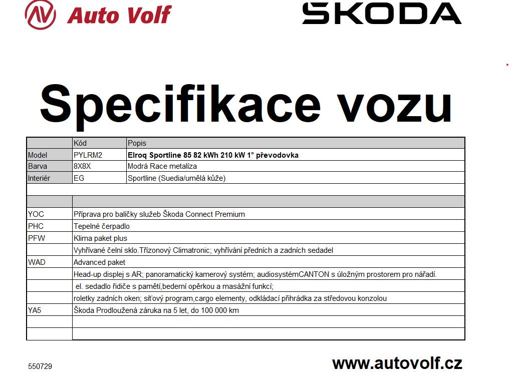 Škoda Elroq, Sportline 82kWh 210kW - fotka 2