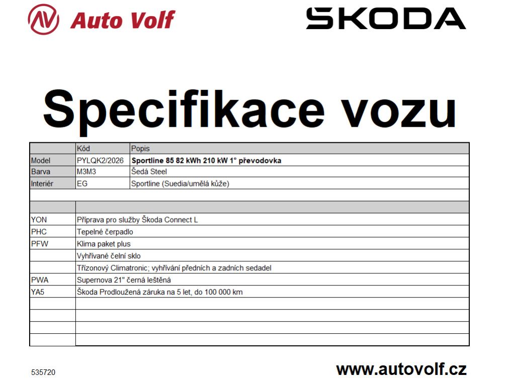 Škoda Elroq, Sportline 85Kwh 210kW - fotka 2