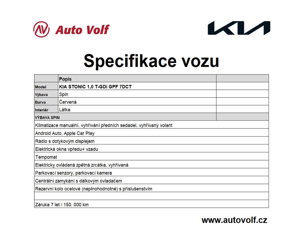 Kia Stonic, Spin 1,0 T-GDi GPF 7DCT 74kW/1 - fotka 2